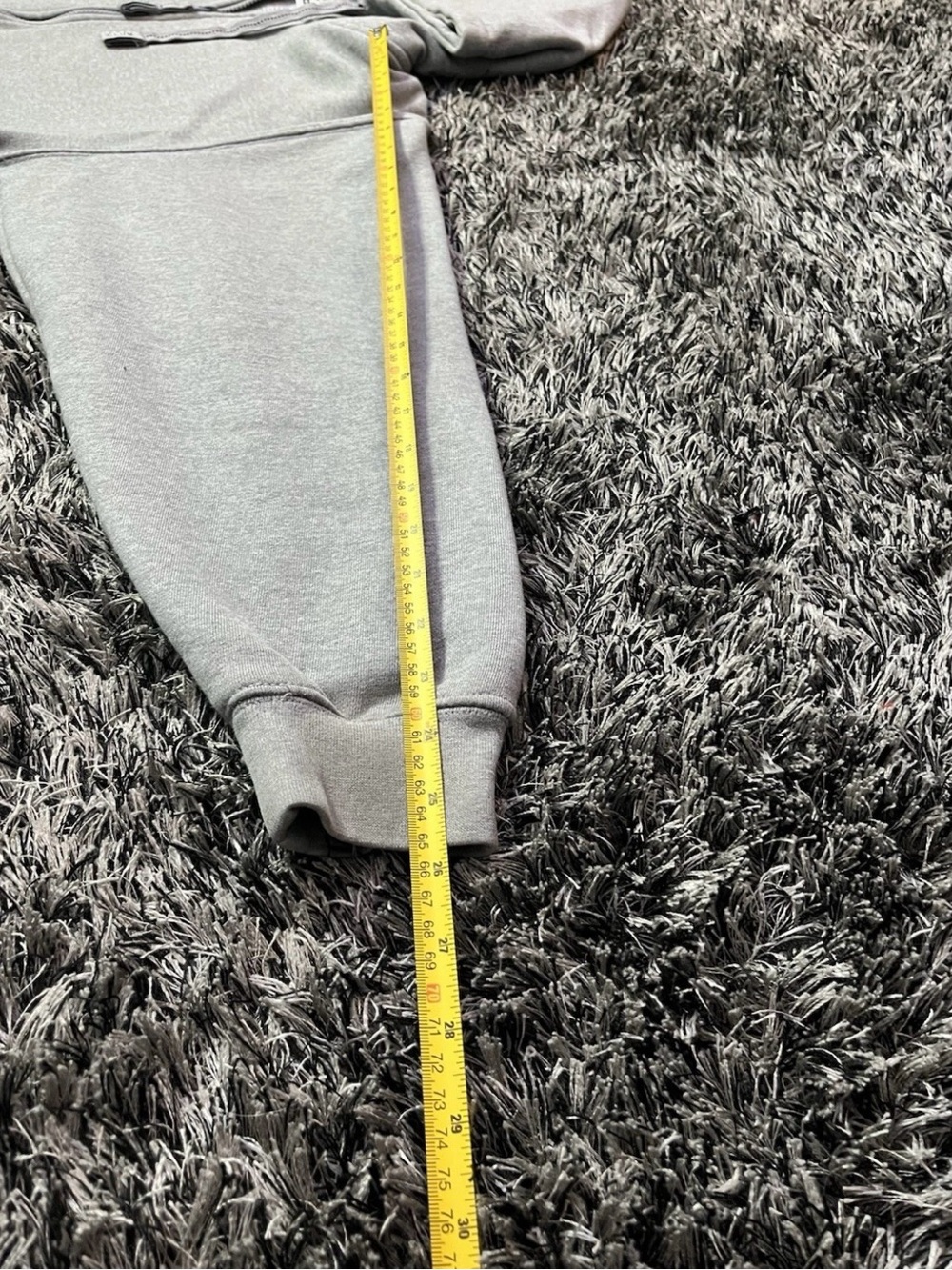 Grey Zip-Up Pro club Hoodie Sweatshirt - Men's - Picture 4 of 6